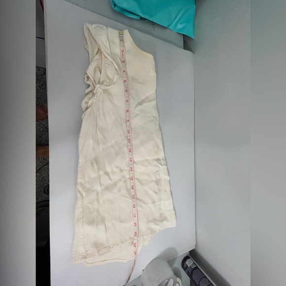 Ba&sh Cream Flutter Ruffle Sleeves Open Back Tank Blouse Top XS - Picture 9 of 9